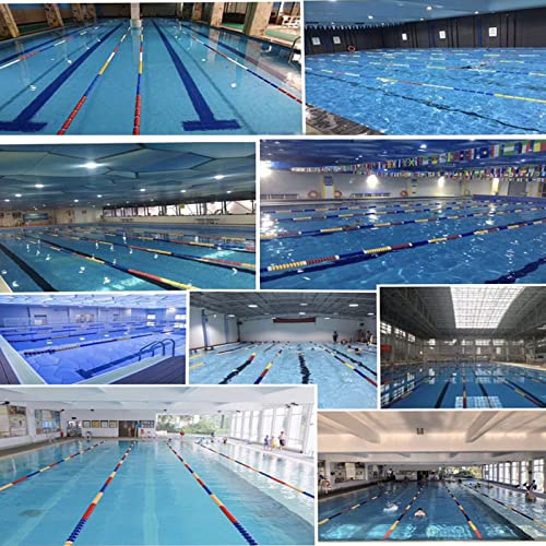 TUOYIBO Schwimmende Sicherheitstrennwand für Pools, leichtes Schwimmseil-Set für Pools mit 2 Haken, Schwimmleinen für tiefes/flaches Ende zum Abtrennen von Bahnbereichen (Farbe: Stahldrahtseil-Stil, von TUOYIBO
