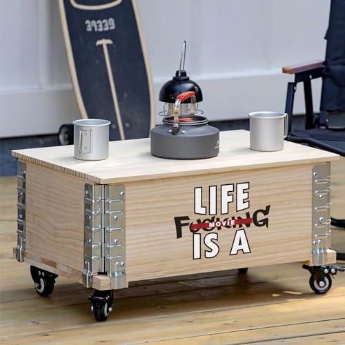 TUPAFJU Beweglicher, tragbarer Couchtisch aus Holz mit Stauraum, minimalistischer Couchtisch, Couchtische für Wohnzimmer (G) von TUPAFJU
