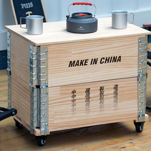 TUPAFJU Beweglicher tragbarer Couchtisch aus Holz für drinnen und draußen mit Stauraum,minimalistischer Couchtisch,Couchtische für das Wohnzimmer(S) von TUPAFJU