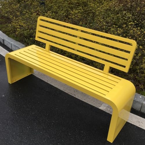TUPAFJU Sitzbank mit rückenlehne, sitzbank mit lehne,parkbank metallbank,gartenbank,gartenbank Metall, (Color : Yellow, Size : 100cm) von TUPAFJU