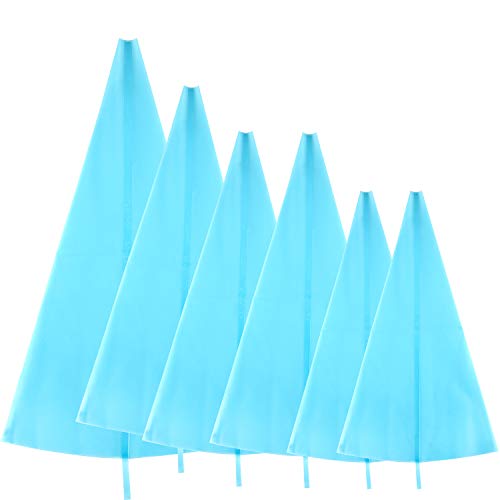 TUPARKA 6 Stück wiederverwendbare Silikon-Spritzbeutel, Zuckerguss, Sahne, Gebäck, DIY, Kuchendekorationswerkzeuge von TUPARKA