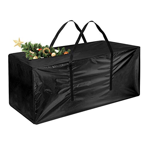 TUPARKA Weihnachtsbaum Aufbewahrungstasche,Tragetasche für weihnachtsdekoration Large Size Fit für 7 'Tree 48"x 15" x 22"(Schwarz) von TUPARKA