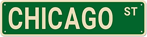 TUPLNO Chicago Decor Schild – Wanddekoration für Zuhause/Auffahrt/Männerhöhle/Bar, hochwertiges Metallschild, 40,6 x 10,2 cm TUPLNO Chicago Decor Schild – Wanddekoration für Zuhause/Auffahrt/Männerhöhle/Bar, hochwertiges Metallschild, 40,6 x 10,2 cm von TUPLNO