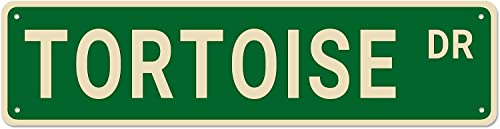 TUPLNO Schildkröten-Dekor – Metall-Wandschild, 40,6 x 10,2 cm – Haus/Küche/Männerhöhle, lustiges Wand-Bar-Straßenschild von TUPLNO
