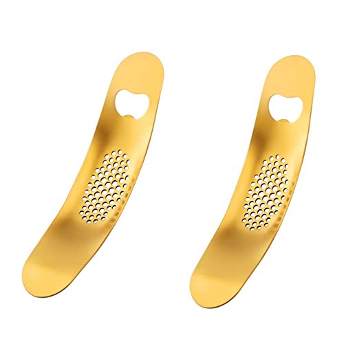 TUPMFG Knoblauchpresse Wippe, Edelstahl Knoblauchwippe mit Flaschenöffner, Mini Knoblauchmühle für Haus & Restaurant, 2 Stück, Gold TUPMFG Knoblauchpresse Wippe, Edelstahl Knoblauchwippe mit Flaschenöffner, Mini Knoblauchmühle für Haus & Restaurant, 2 Stück, Gold von TUPMFG