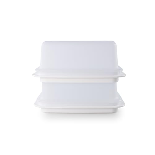 TUPPERWARE 2X C21 Butterschatz Butterdose, Weiss + Kugelschreiber von Tupperware
