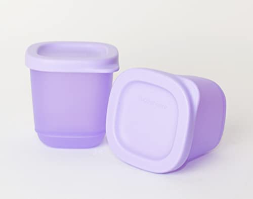 TUPPERWARE Eisscholle Cubix Gefrier-Behälter Gefrierbehälter 2X 110ml Flieder + Kugelschreiber von Tupperware