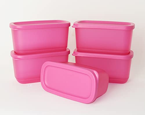 TUPPERWARE Eisscholle Cubix Gefrier-Behälter Gefrierbehälter 5X 250ml Pink + Mini Trichter Lila von Tupperware