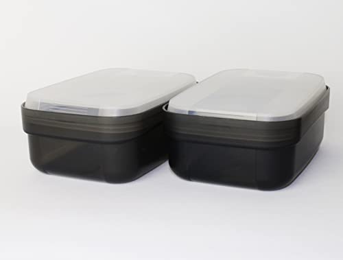TUPPERWARE Swing Dose schwarz 2X 350ml Vorratsdosen Swing Deckel + Kugelschreiber metallic von TUPPERWARE Mikrowelle