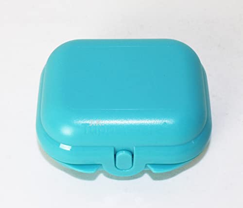 TUPPERWARE Twin Gr. 1 Türkis Uni Brotdose Snackbox Lunchbox + Kugelschreiber Touchpen metallicblau von Tupperware