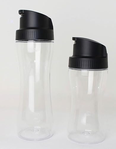 Tupperware Clear Collection Flasche 770 ml + 570 ml für Essig Öl schwarz + Hängelöffel Rot von Tupperware