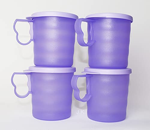 Tupperware Junge Welle 4x Trinkbecher mit Henkel 350ml Hell Lila + Hängelöffel Tupperware Junge Welle 4x Trinkbecher mit Henkel 350ml Hell Lila + Hängelöffel von TUPPERWARE Mikrowelle