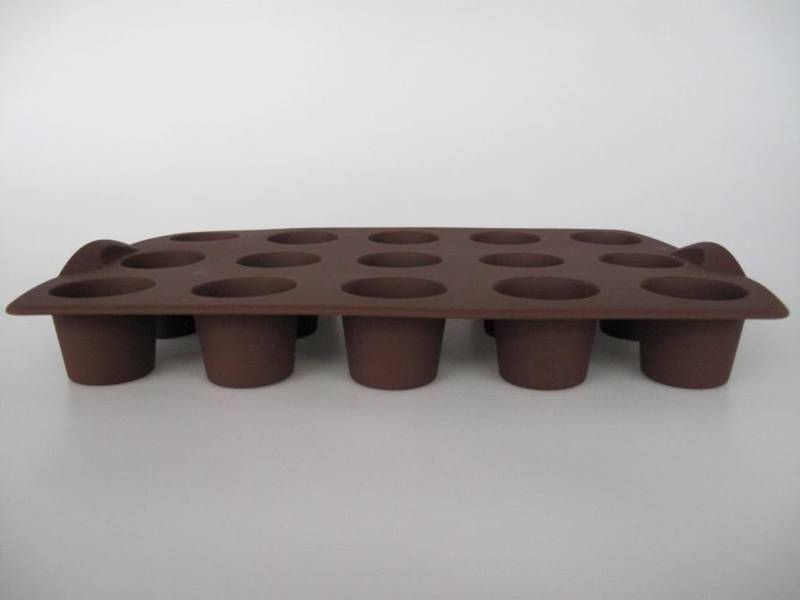 TUPPERWARE Backform TUPPERWARE Silikonform Mini Muffin braun von TUPPERWARE