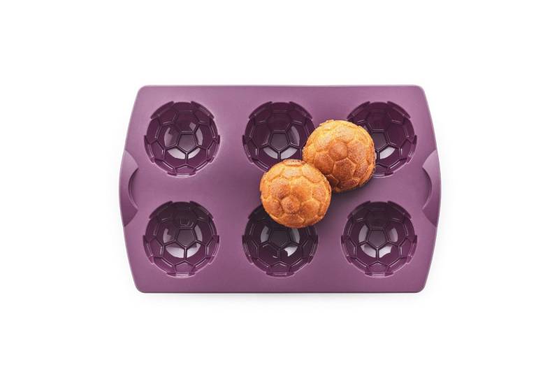 TUPPERWARE Backform Tupperware Backen Silikonform Fußball lila Muffin von TUPPERWARE