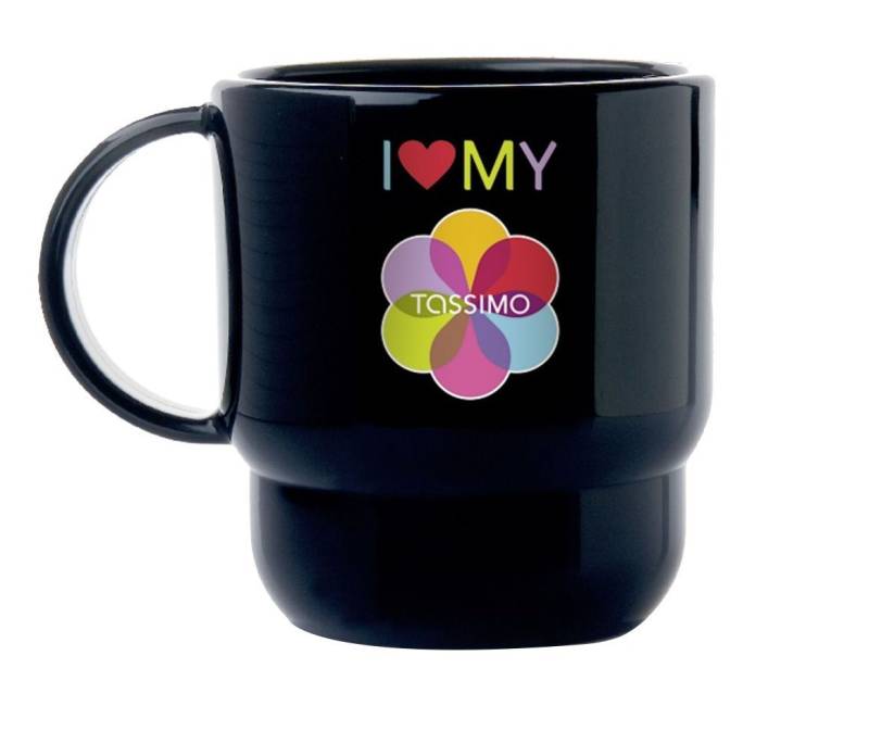 TUPPERWARE Becher I LOVE MY TASSIMO, Kunststoff, Tasse Kaffeetasse Plastik Camping von TUPPERWARE