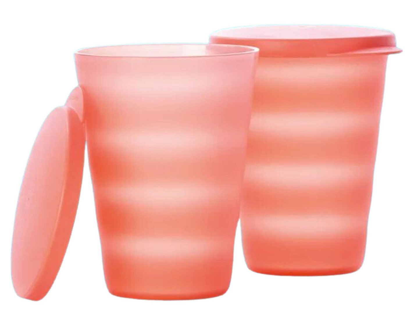 TUPPERWARE Becher Tupperware Junge Welle Becher Trinkbecher Trinkgefäß Behälter 2er von TUPPERWARE