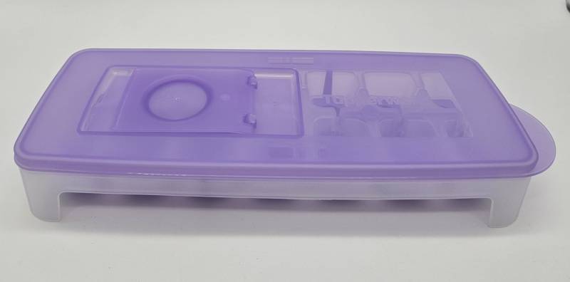 TUPPERWARE Servierschale Tupperware Eiswürfler mit lila Deckel von TUPPERWARE