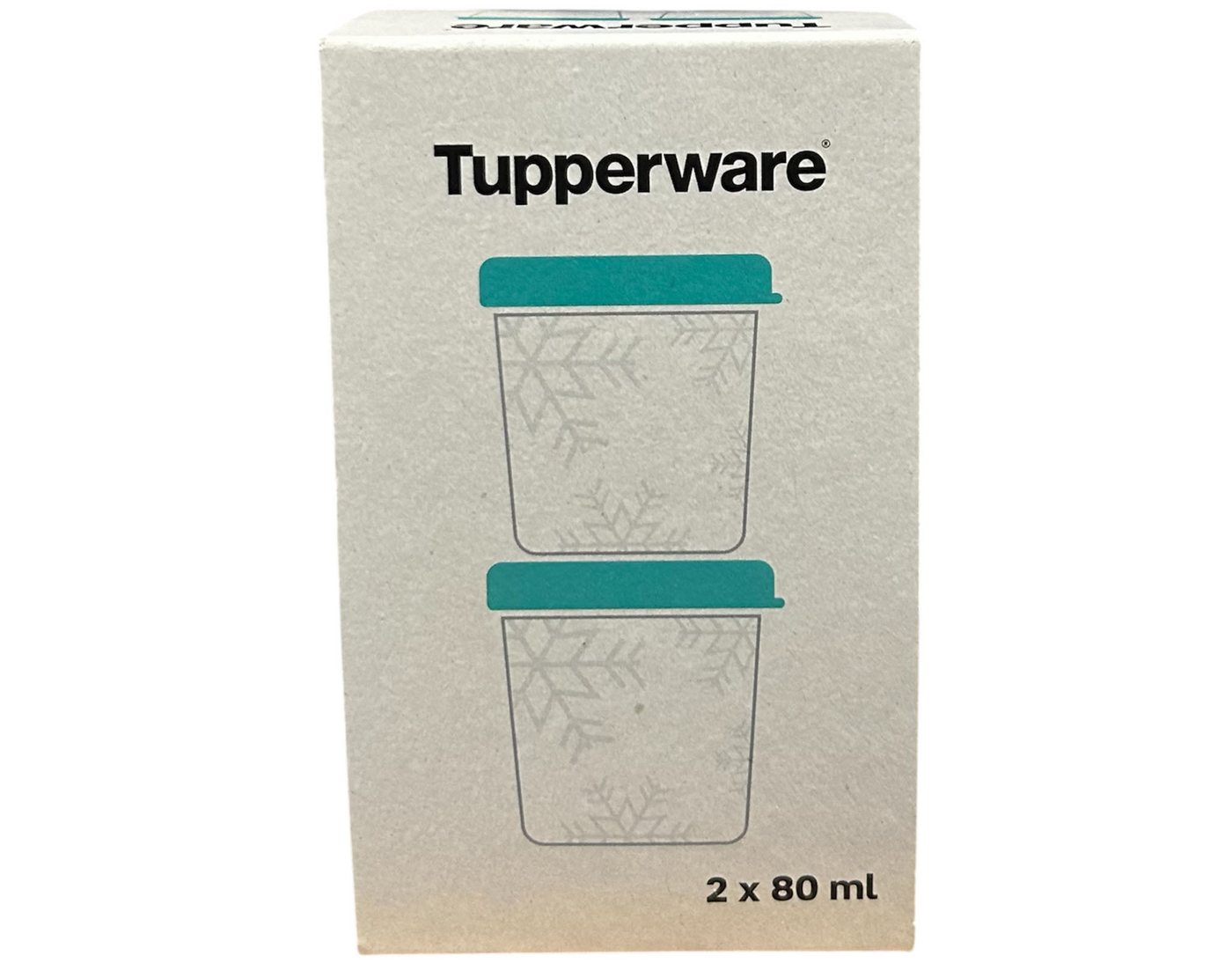 TUPPERWARE Eiswürfelbehälter Tupperware Gefrierbehälter Eis-Kristall Dose Box Set 2-teilig 80ml von TUPPERWARE