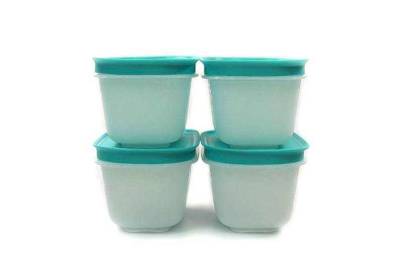 TUPPERWARE Frischhaltedose Gefrier Behälter 170 ml weiß minze (4) von TUPPERWARE