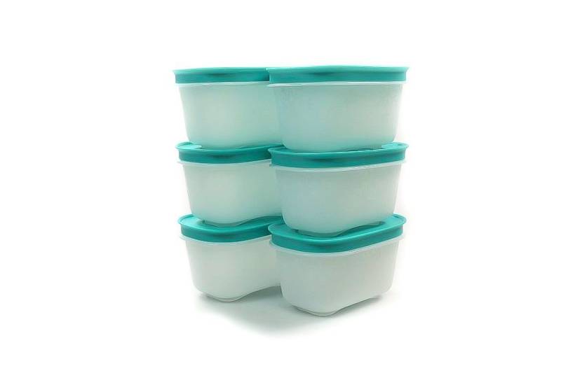 TUPPERWARE Frischhaltedose Gefrier Behälter 170 ml weiß minze (6) von TUPPERWARE