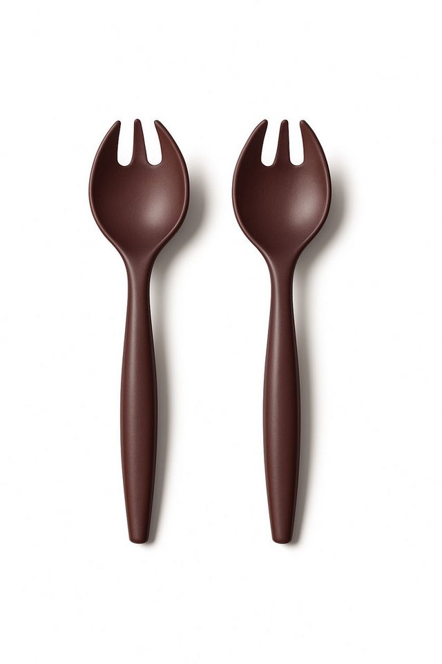 TUPPERWARE Salatbesteck Allegra Salatbesteck Rot Merlot Salatgeber Glitzer von TUPPERWARE