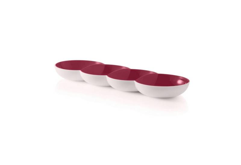 TUPPERWARE Servierschale Tupperware Allegra Perle in bordeaux rot/weiß von TUPPERWARE