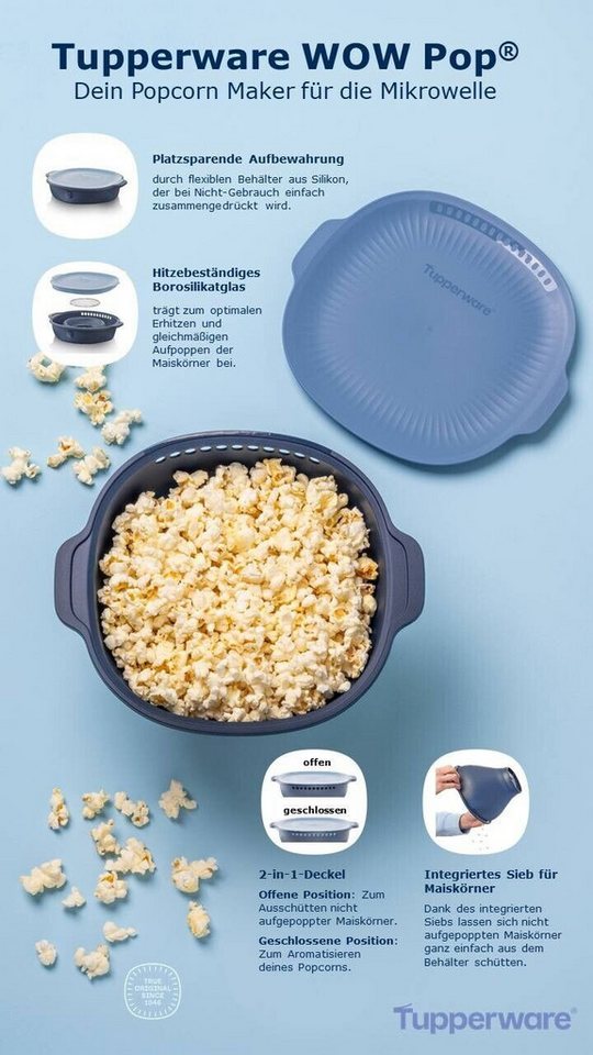 TUPPERWARE Servierschale Tupperware Wow Pop Popcorn Maker von TUPPERWARE