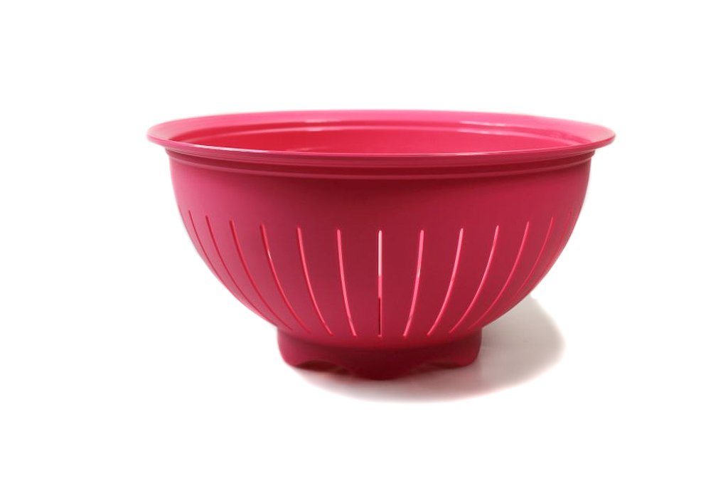 TUPPERWARE Servierschüssel Junge Welle Sieb 4,3 L pink Abtropf Servieren von TUPPERWARE