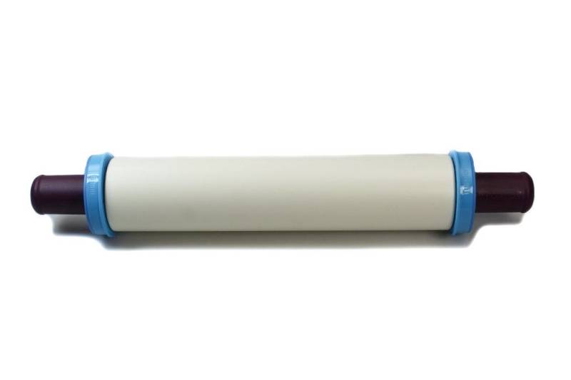 TUPPERWARE Teigroller Profi-Teigrolle Nudelholz Back'n'Roll + Ringe blau von TUPPERWARE