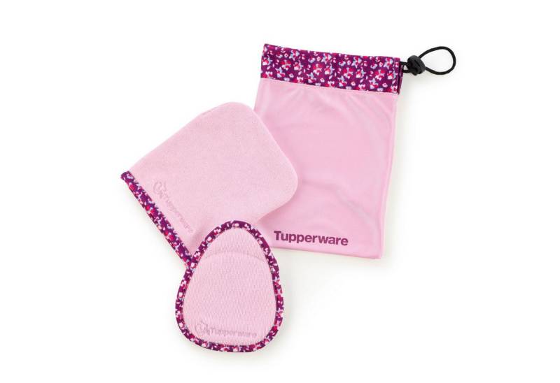 TUPPERWARE Tupperware FaserPro Abschmink SET rosa pink Mikrofaser Reinigungstücher von TUPPERWARE