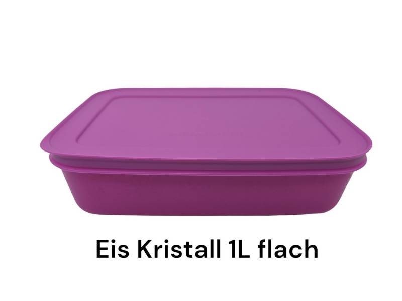 TUPPERWARE Vorratsdose TUPPERWARE Gefrier-Behälter 1l lila flach von TUPPERWARE
