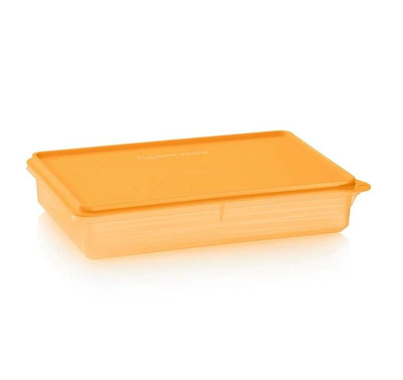 TUPPERWARE Vorratsdose Tupperware Gefrier-Behälter 3,5 Liter flach orange von TUPPERWARE