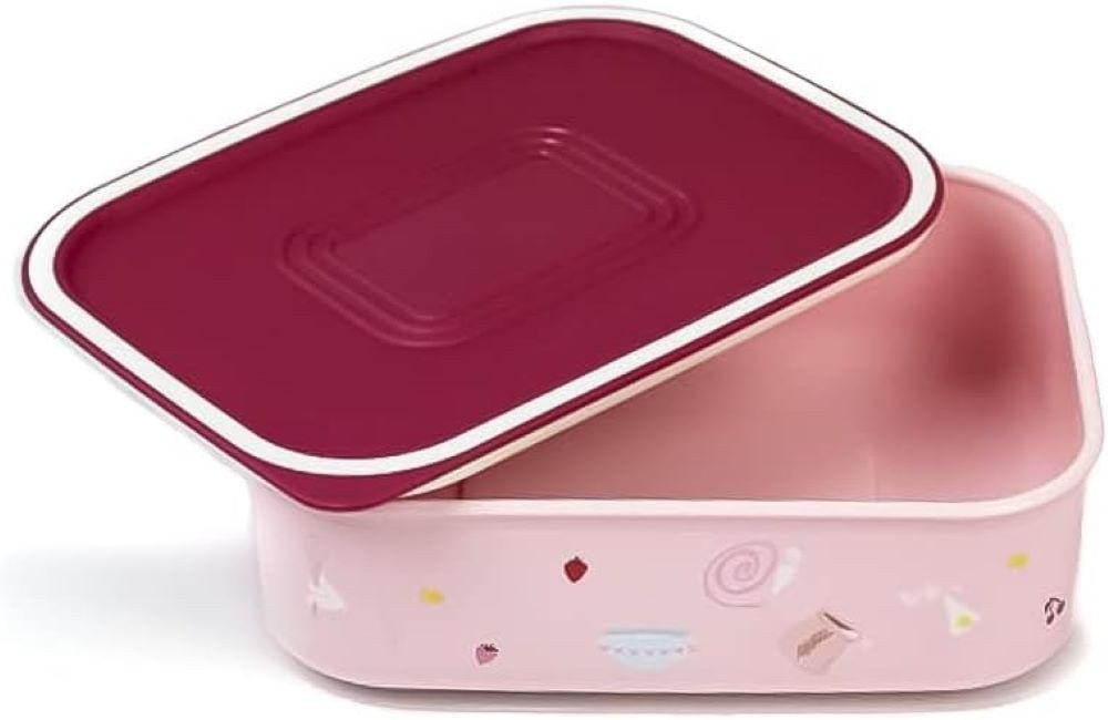 TUPPERWARE Vorratsdose Tupperware Quadro Disney 500ml rosa pink von TUPPERWARE