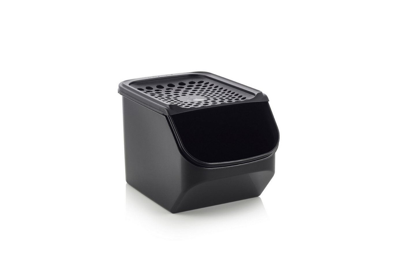 TUPPERWARE Vorratsdose Tupperware Zwiebellager schwarz für ca. 3 kg Zwiebeln von TUPPERWARE