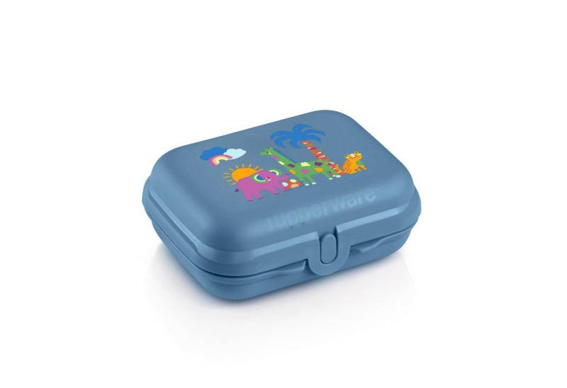 TUPPERWARE Vorratsdose Tupperware kleine Snackbox Safari für Kinder blau von TUPPERWARE