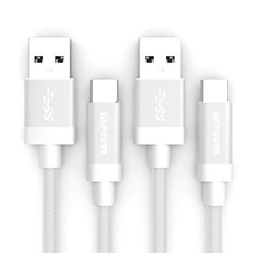 TUPower K04 2x USB Type C Kabel auf 3.0 A Ladekabel 1m Typ C für Samsung Galaxy S9 S8 Plus Duos A8 2018 A7 A5 A3 2017 Tab S3 Note 8 HTC 10 U11 LG V30 V30s G6 Sony Xperia XZ1 XZ2 Premium Compact von TUPower