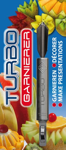 TURBO PRODUKTE Obstschnitzmesser Edelstahl - Garnierwerkzeug, Kiwischneider - Obst & Gemüseschneider - Spülmaschinenfest - 3 in 1 Funktion von TURBO PRODUKTE