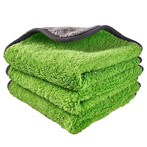 TURBO PRODUKTE Mikrofaser Universaltuch | Staubtuch & Poliertuch | Für Haushalt und Küche | Langlebig Waschbar | 3er Set in Grün/Grau von TURBO PRODUKTE