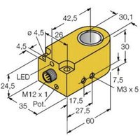 [NEUWERTIG] Turck Induktiver Sensor Pnp Schließer Bi30 R W30 Dap6 X H1141 Gerät Zubehör B-Ware von TURCK