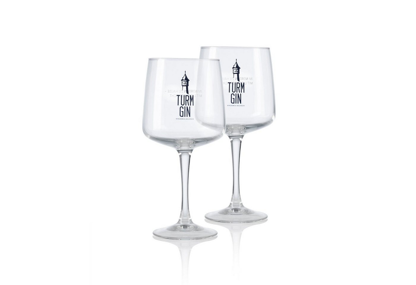 TURM GIN Weinglas Gin Copa Glas mit Logo und Schriftzug - 720 ml - 2er-Set von TURM GIN