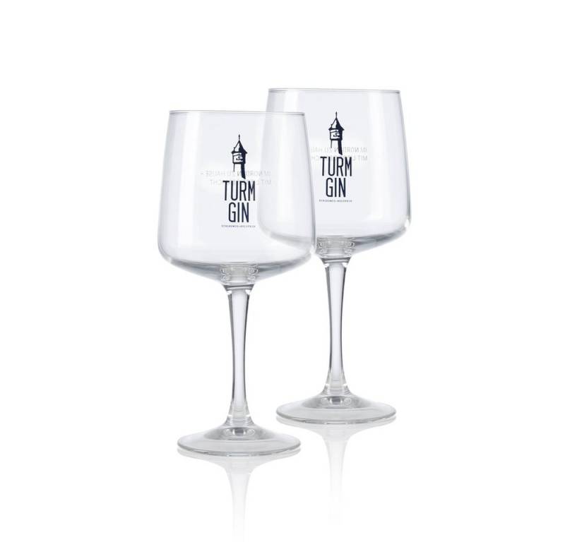 TURM GIN Weinglas Gin Copa Glas mit Logo und Schriftzug - 720 ml - 2er-Set, Glas von TURM GIN