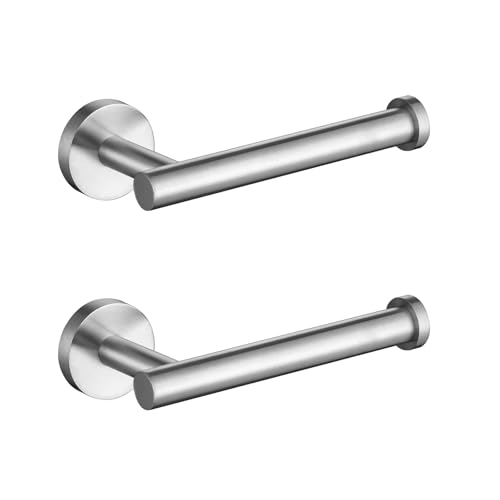 TURS Toilettenrollenhalter gebürstetes Nickel Toilettenrollenhalter Wandbefestigter Premium 304 Edelstahl Toilettenpapierhalter für Badezimmer Rostfrei,2 Pack von TURS