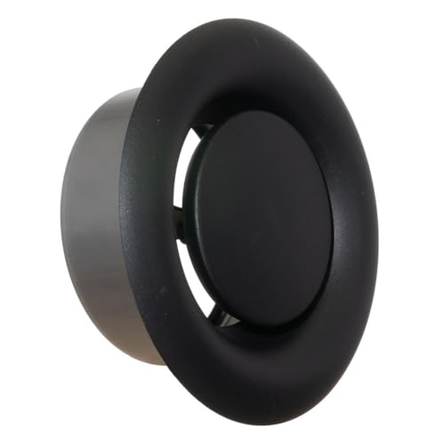 TURvent 100mm Anthrazit/Schwarz Tellerventil - Einstellbarer Diffusor für Wand und Decke - Abluftventil aus Metall - Runde Lüftungsabdeckung Lüftungsgitter für Badezimmer Küche Garage TURvent 100mm Anthrazit/Schwarz Tellerventil - Einstellbarer Diffusor für Wand und Decke - Abluftventil aus Metall - Runde Lüftungsabdeckung Lüftungsgitter für Badezimmer Küche Garage von TURVENT