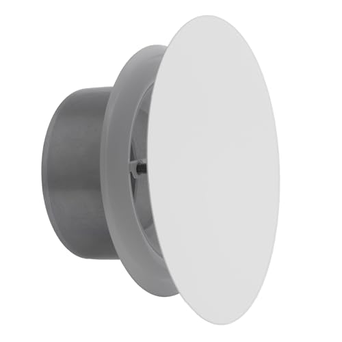 TURvent 100mm Weiß Tellerventil - Einstellbarer Diffusor für Wand und Decke - Zuluft und Abluftventil aus Metall - Runde Lüftungsabdeckung Lüftungsgitter für Badezimmer Küche Garage von TURVENT