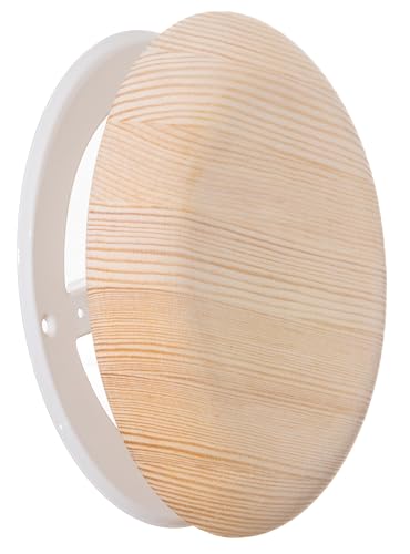 TURvent 125mm Holz Tellerventil für Sauna - Einstellbarer Diffusor für Wand und Decke - Zuluft und Abluftventil - Runde Lüftungsabdeckung Lüftungsgitter aus Kiefer von TURVENT
