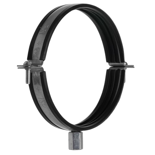 TURvent 125mm Rohrschelle - Verzinkter Stahl Rohrhalterung - Schlauchschelle mit Gummidichtung und M8/M10-Gewinde - Schelle für Lüftungsrohr Lüftungsschlauch - Rohrhalter aus Metall TURvent 125mm Rohrschelle - Verzinkter Stahl Rohrhalterung - Schlauchschelle mit Gummidichtung und M8/M10-Gewinde - Schelle für Lüftungsrohr Lüftungsschlauch - Rohrhalter aus Metall von TURVENT