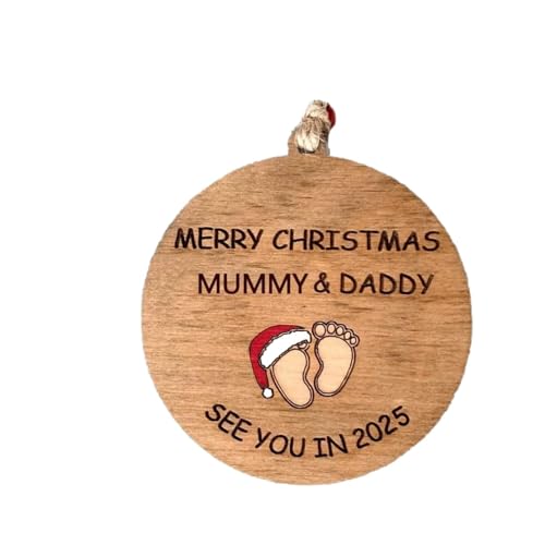 See You In 2025 Goodbye Christbaumschmuck Baby Taufe Deko 2 Optional von TURWXGSO