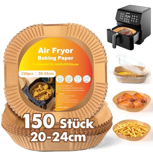 TUSEASY Backpapier für Heißluftfritteuse, 150 Stück Airfryer Backpapier 20cm, Antihaft Wasserdicht Ölfest Einwegschalen Luftfritteuse Pergamentpapier Liner für 5L-7L Heißluftfritteuse Eckig TUSEASY Backpapier für Heißluftfritteuse, 150 Stück Airfryer Backpapier 20cm, Antihaft Wasserdicht Ölfest Einwegschalen Luftfritteuse Pergamentpapier Liner für 5L-7L Heißluftfritteuse Eckig von TUSEASY