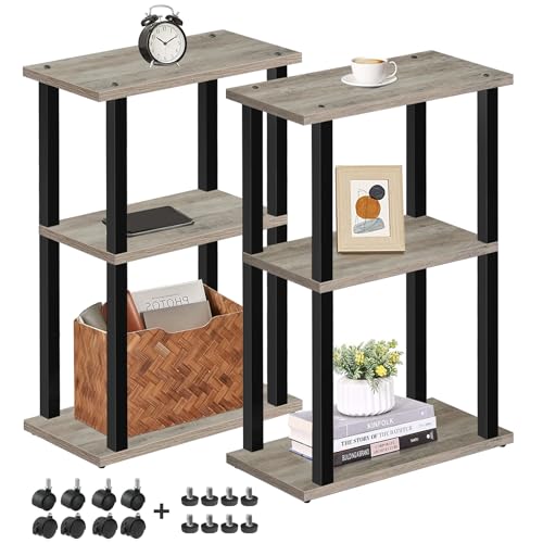 TUTOTAK Kleiner Beistelltisch, schmaler Beistelltisch, Nachttisch, 2er Set, Nachttisch mit Rollen für Wohnzimmer oder Schlafzimmer, Greige TB01BG0612EU TUTOTAK Kleiner Beistelltisch, schmaler Beistelltisch, Nachttisch, 2er Set, Nachttisch mit Rollen für Wohnzimmer oder Schlafzimmer, Greige TB01BG0612EU von TUTOTAK