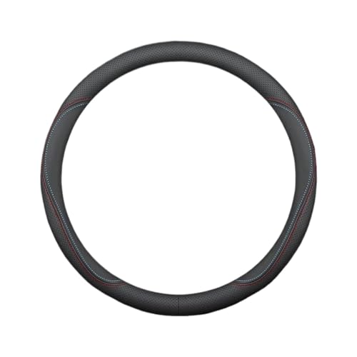 FPWPDGDZK Lenkradhülle, universal, 38 cm, Auto-Lenkradabdeckung, rund, D-Form, atmungsaktiv, Auto-Lenkradabdeckung, Radschutz (O doppelte Farblinie) von TUTSFGFZH